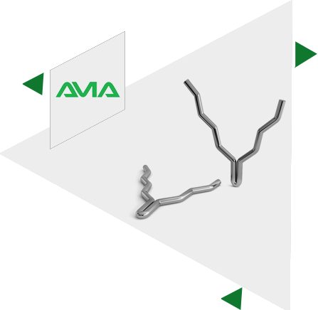 V Shaped Corrugated Short Leg Joined Base 1 Refractory Anchor