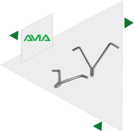 V Shaped Down Winged Joined Base Refractory Anchor